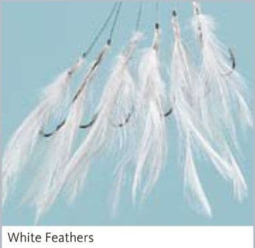 Fladen White Feathers | Feather Rigs | Flash Fishing Tackle