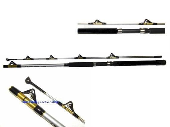 FULL ROLLER BOAT ROD 2.1m 20-50lb WRECK GAME SEA FISHING LINE BRAID LURE RIGS