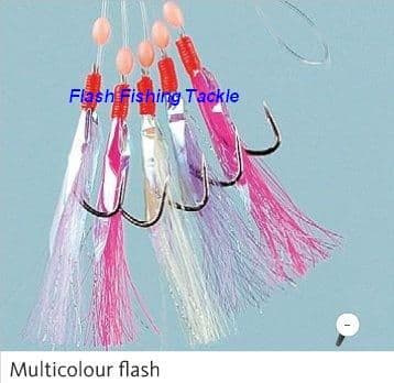 Multi Feather 5 Hook | Feather Rigs | Flash Fishing Tackle
