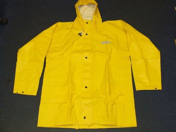 OCEAN JACKET COAT WATERPROOFS YELLOW SEA BEACH BOAT FISHING TACKLE