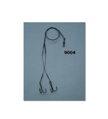 PIKE DEAD BAIT RIG SIZE 8 TREBLE HOOKS COARSE ZANDER FISHING WIRE TRACES