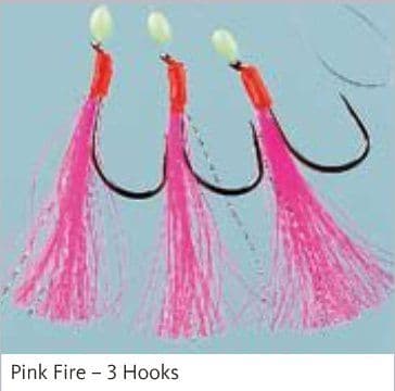 Pink Feather 3 Hook | Feather Rigs | Flash Fishing Tackle