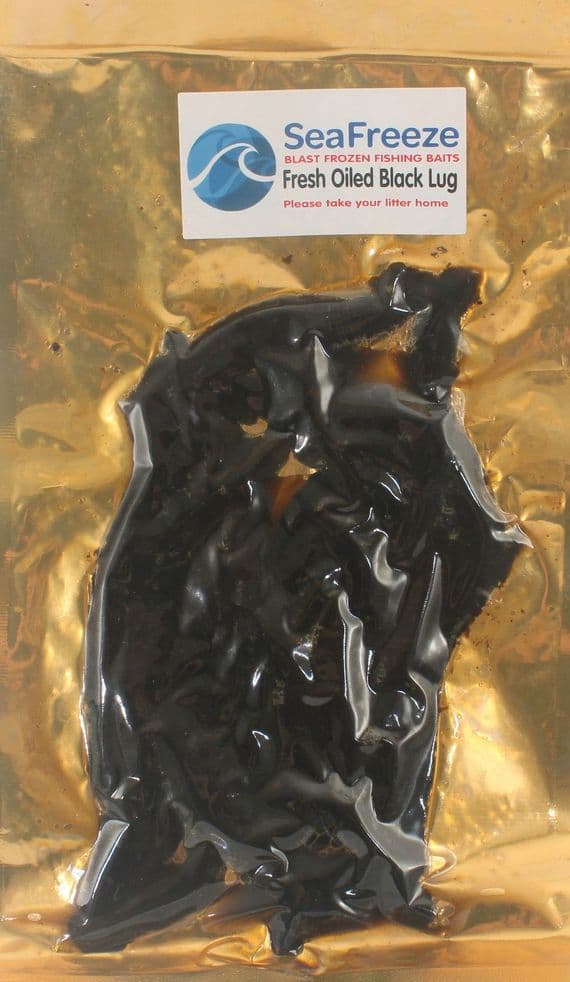 Preserved Black Lug Worm Bait Oiled Boat Beach Cod bass Pier Wreck Sea Fishing