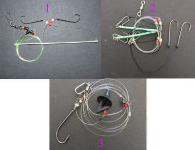 SEA FISHING BAIT CASTING RIGS BAIT CLIP IMPACT SHIELD 1/0 2/0 3/0 HOOK COD BASS