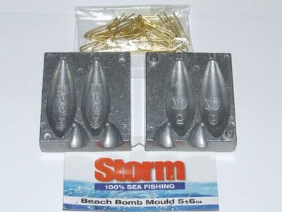 STORM 2 in 1 WEIGHT MOULD 5oz 6oz LOOPS BEACH BOAT COD BASS SEA FISHING