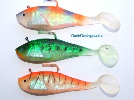 SUPER CATCH 3 x 120g HLOGRAPHIC SHAD LURE 6/0 HOOK BOAT WRECK NORWAY SEA FISHIN