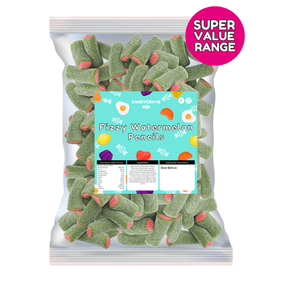 1kg Candycrave Super Value Fizzy Watermelon Pencils