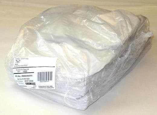 7x9.5 WHITE SULPHITE PAPER BAGS