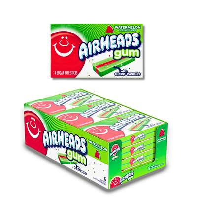 Airheads Watermelon Gum 12 Pack