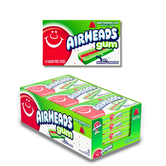 Airheads Watermelon Gum 12 Pack