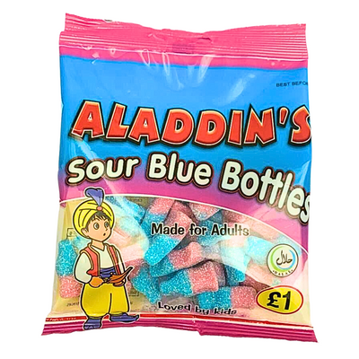 ALADDINS SOUR BUBBLEGUM BOTTLES 12X110G
