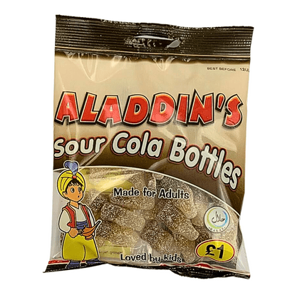 ALADDINS SOUR COLA BOTTLES 12X100G