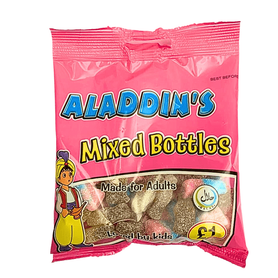 Aladdins Sour Mixed Bottles: Halal Kids Sweets at Kandy King
