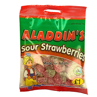ALADDINS SOUR STRAWBERRIES 12X110G