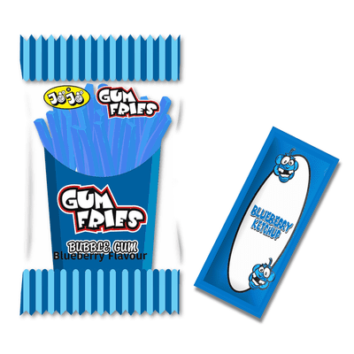 American Continental Bubblegum Fries Blueberry with Candy Ketchup 24x30g