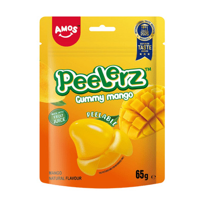 Amos Peelerz Gummy Mango Peg Bag 12x65g