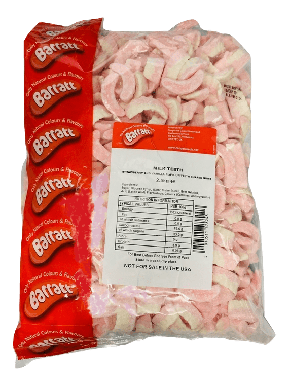 Barratt Milk Teeth gummy sweets in a 2.5kg bulk bag