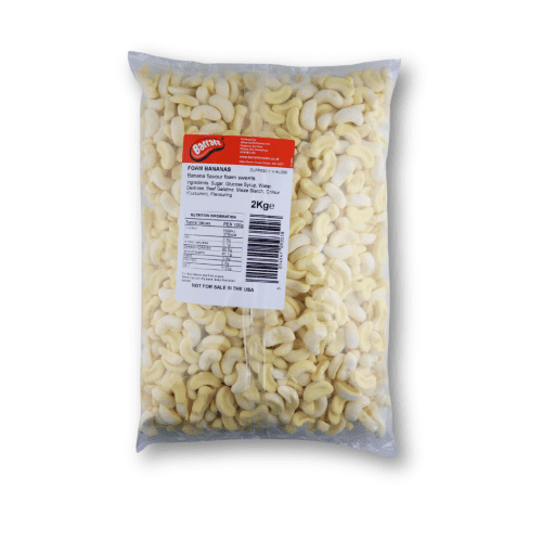 Wholesale Barratt Foam Banana Sweets | 2KG Bulk Bag