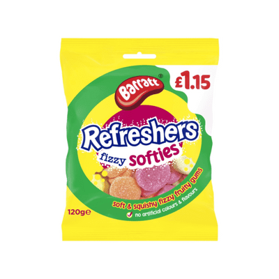 BARRATT REFRESHER FIZZY SOFTIES PMP £1.15 12X120G