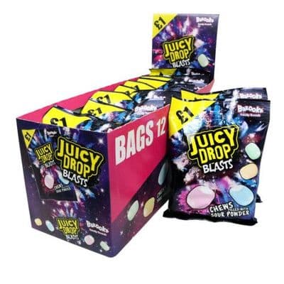 BAZOOKA JUICY DROP BLASTS BAGS £1.15PMP 120g x 12