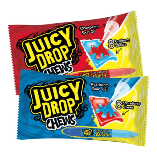 BAZOOKA JUICY DROP CHEW BAGS 16X67G