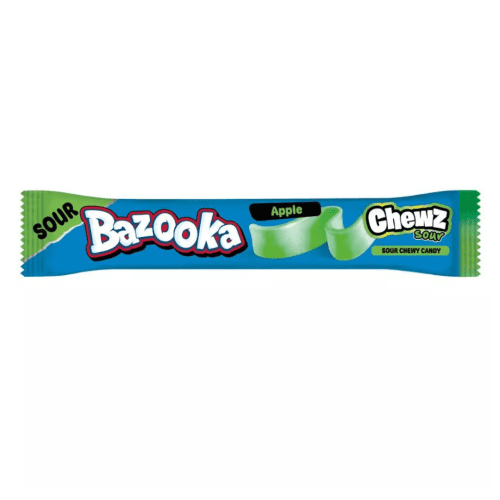 BAZOOKA SOUR APPLE CHEW BAR 60X14G