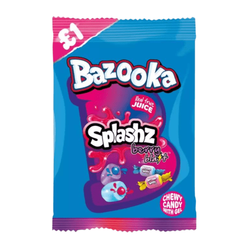 BAZOOKA SPLASHZ BERRY £1PMP 12X120G