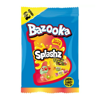 BAZOOKA SPLASHZ FRUITY £1 PMP 12x120G