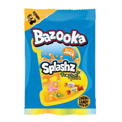 BAZOOKA SPLASHZ TROPICAL £1 PMP 12X120G