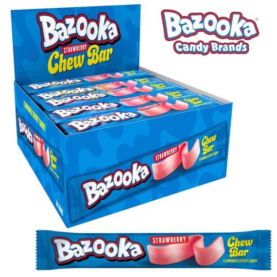BAZOOKA STRAWBERRY CHEW BAR x60