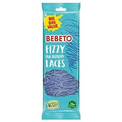 BEBETO FIZZY BLUE RASPBERRY LACES £1 PMP 12X160G