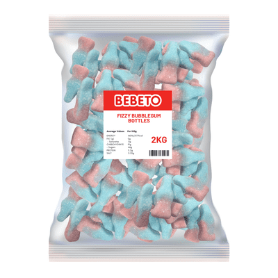 Bebeto Fizzy Bubblegum Bottles 2Kg