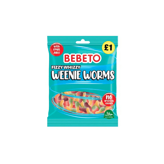 Bebeto Pre Pack Fizzy Weenie Worms 10x150g £1 PMP