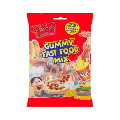 BIP GUMMI ZONE FAST FOOD MIX 12X172G