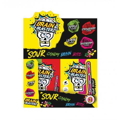 BRAIN BLASTERZ SOUR CANDY BITZ XXL 12x144g