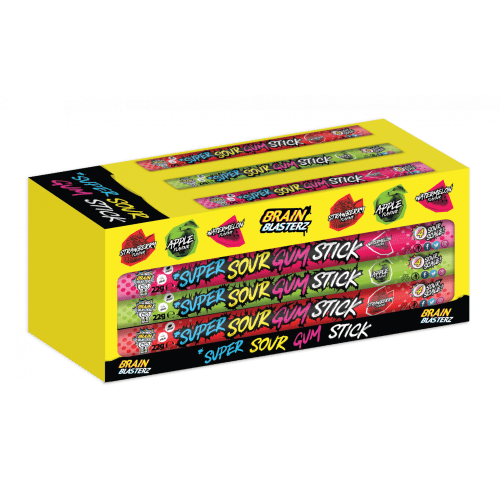 BRAIN BLASTERZ SOUR GUM STICK 30x22g