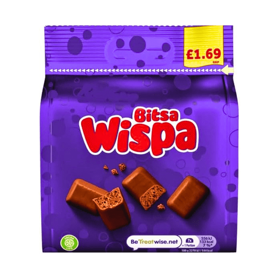 CADBURY BITSA WISPA BAG £1.69 PMP 10X85G