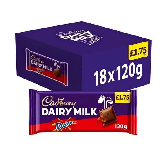 Cadbury Daim PMP £1.75 18 X 120g