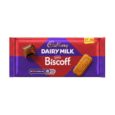 Cadbury Dairy Milk Biscoff £1.95 PMP 21 x 95g