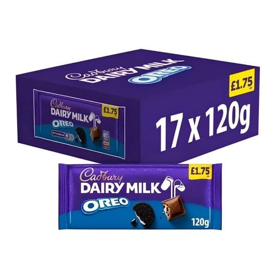 Cadbury Dairy Milk Oreo £1.75 PMP 17 x 120g