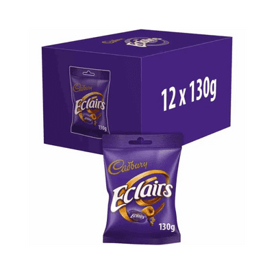 CADBURY ECLAIRS BAGS £1.35 PMP 12X130G