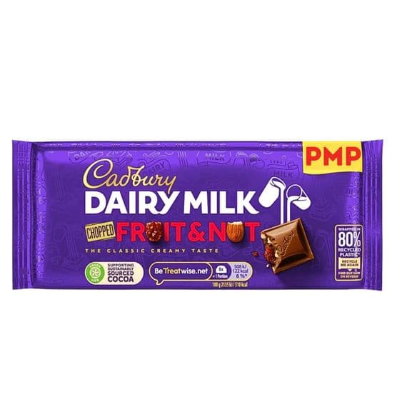 Cadbury Fruit & Nut 22X95g PMP £1.75