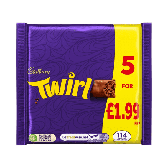 CADBURY TWIRL 5 FOR £1.99 PMP 20X5
