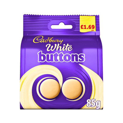 Cadbury White Buttons Bag £1.69 PMP 10x85g