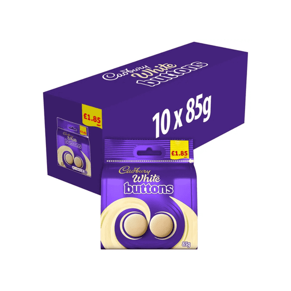 Cadbury White Buttons Bag £1.85 PMP 10x85g