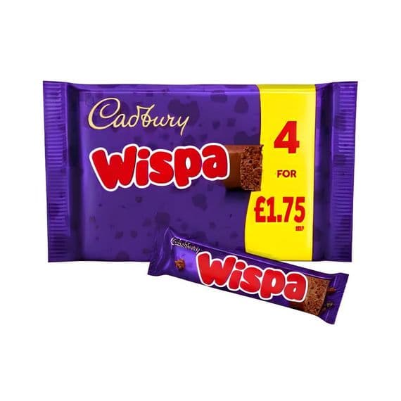 Cadbury Wispa 11X4 Bar Pack £1.75 PMP