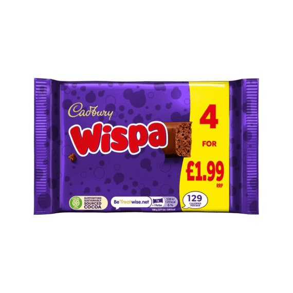 Cadbury Wispa 11X4 Bar Pack £1.99 PMP