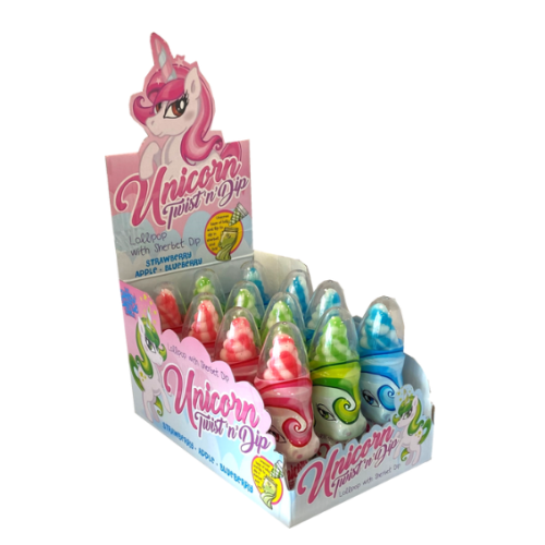 CANDY CASTLE CREW UNICORN TWIST & DIP 12X50G