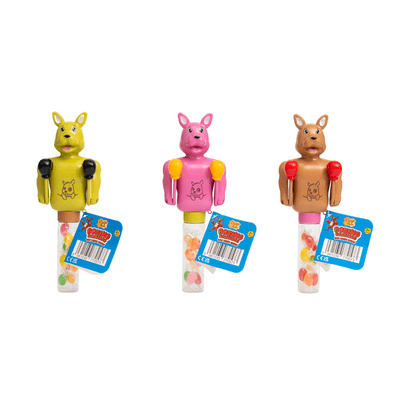 CANDY PARADISE BOXING KANGAROOO TOY WITH CANDY 12X10G