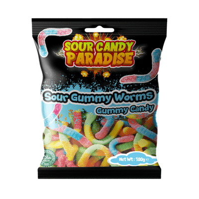 Candy Paradise Sour Worms 12x100g
